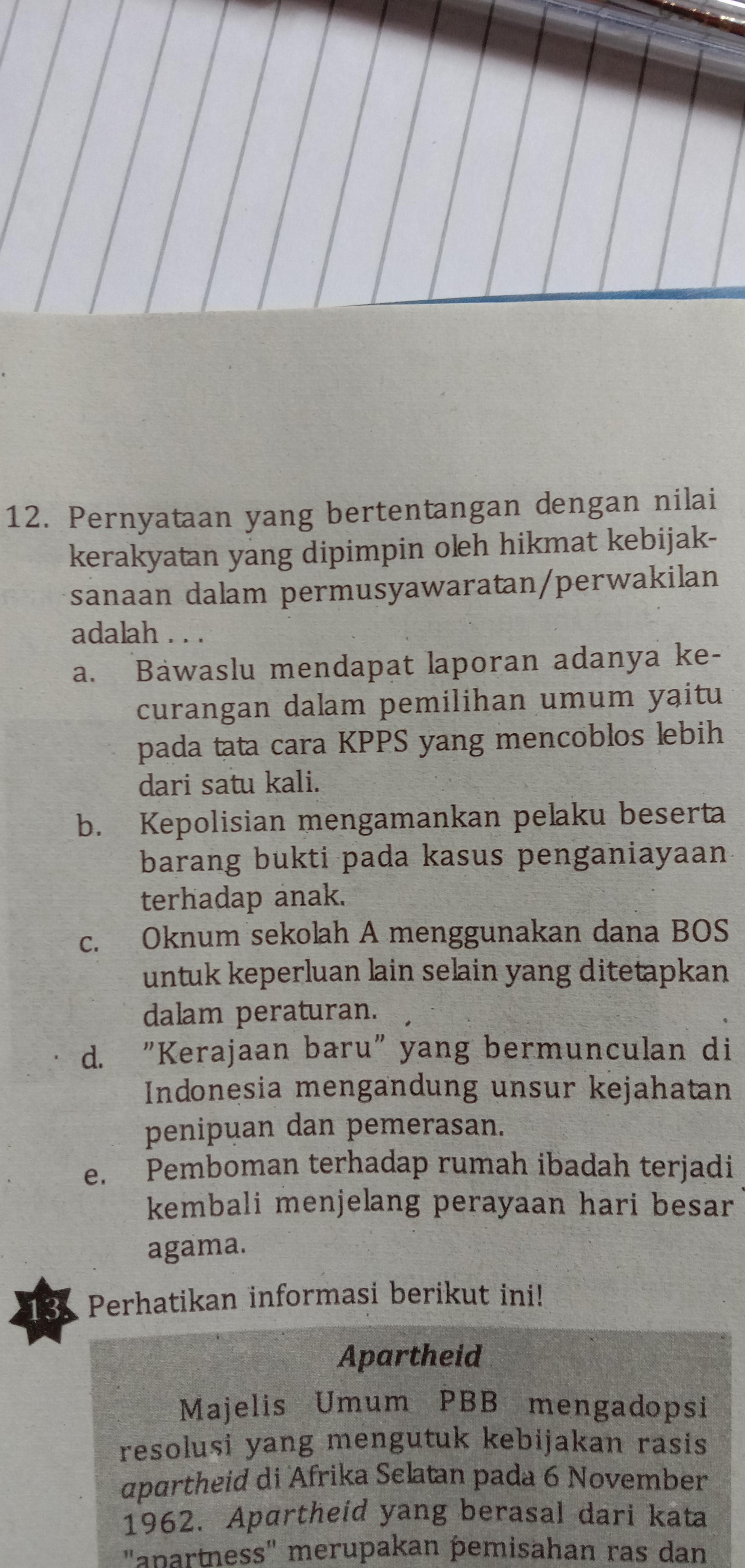 Detail Contoh Nilai Kerakyatan Nomer 55