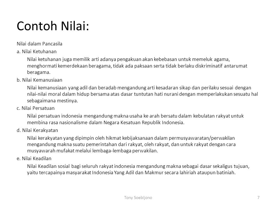 Detail Contoh Nilai Ketuhanan Nomer 10