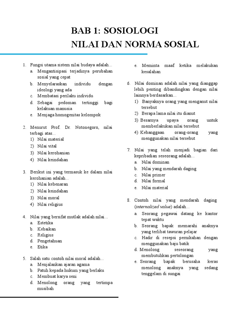 Detail Contoh Nilai Material Nomer 21