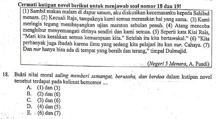 Detail Contoh Nilai Moral Dalam Cerpen Nomer 2