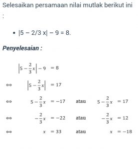 Detail Contoh Nilai Mutlak Nomer 9