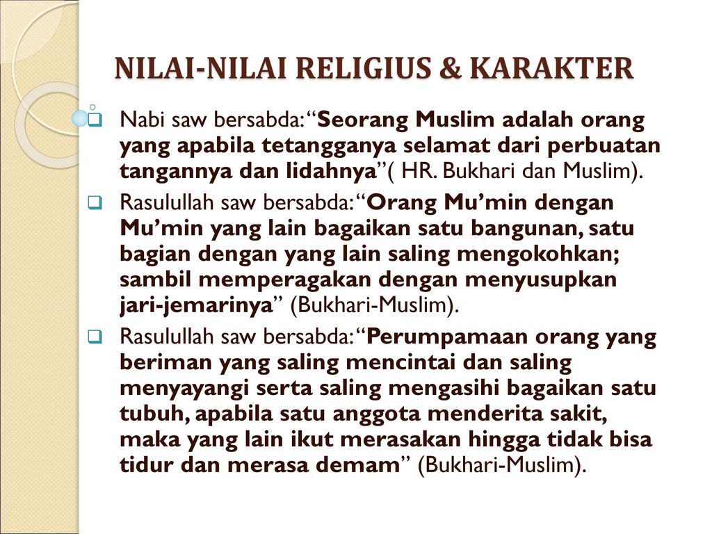 Detail Contoh Nilai Religius Nomer 4