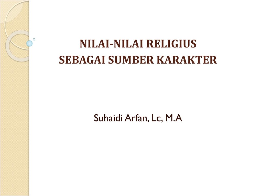 Detail Contoh Nilai Religius Nomer 48