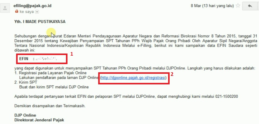 Detail Contoh No Efin Pajak Nomer 57