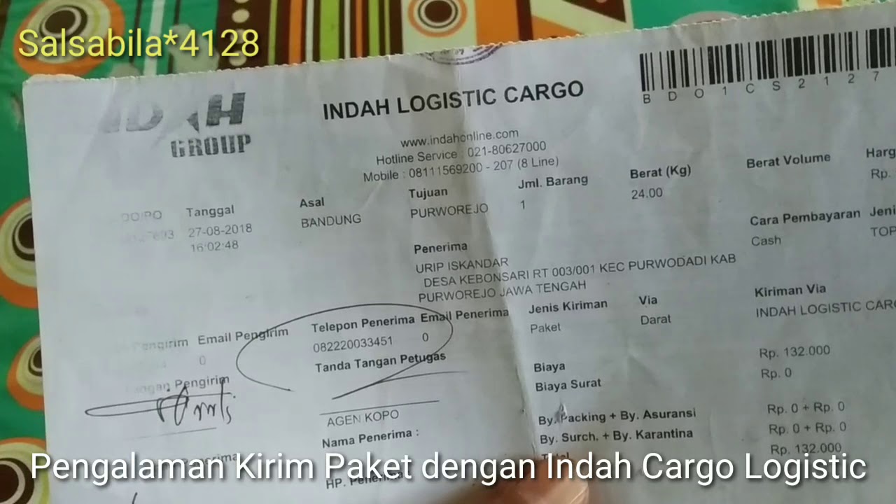 Detail Contoh No Resi Indah Cargo Nomer 14