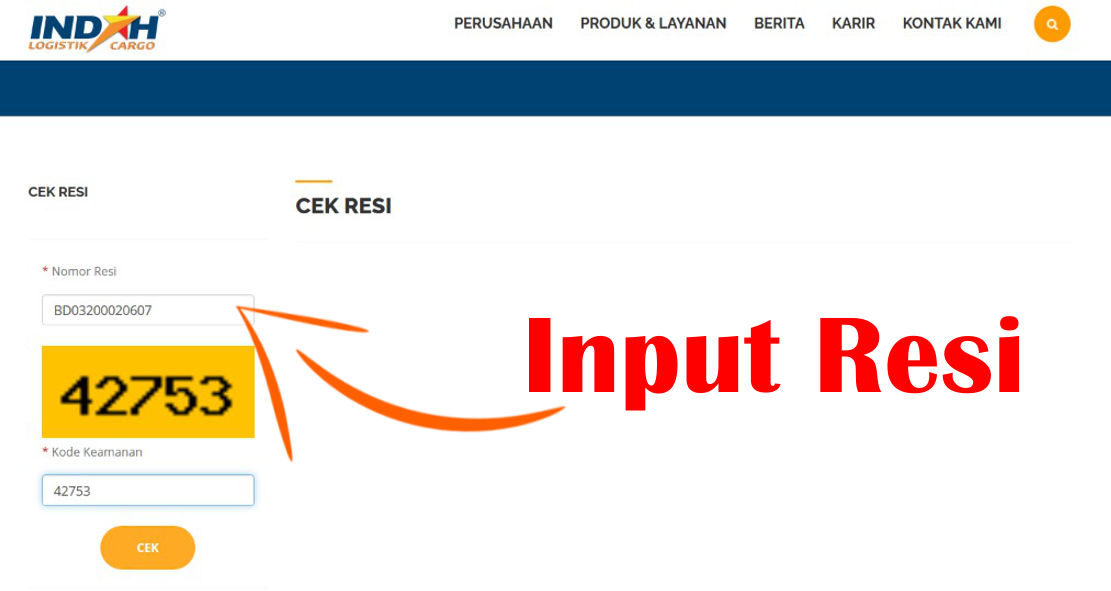 Detail Contoh No Resi Indah Cargo Nomer 40