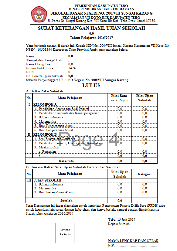 Detail Contoh No Skhun Nomer 31