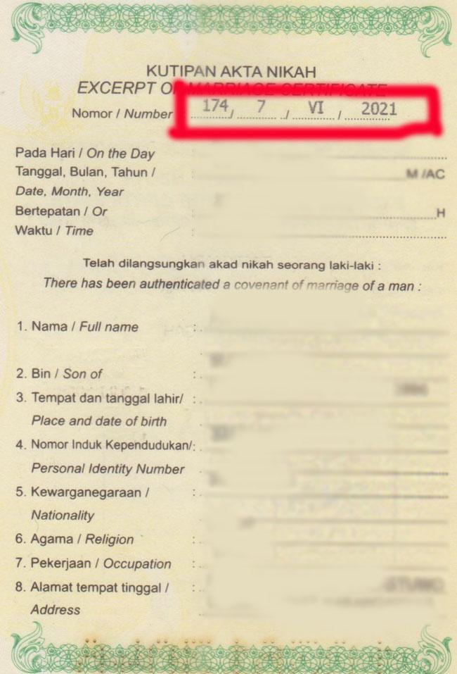 Detail contoh nomor akta nikah koleksi nomer 5