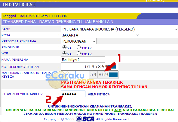 Detail Contoh Nomor Akun Bank Bca Nomer 52