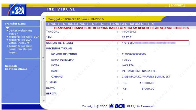 Detail Contoh Nomor Akun Bank Bca Nomer 53