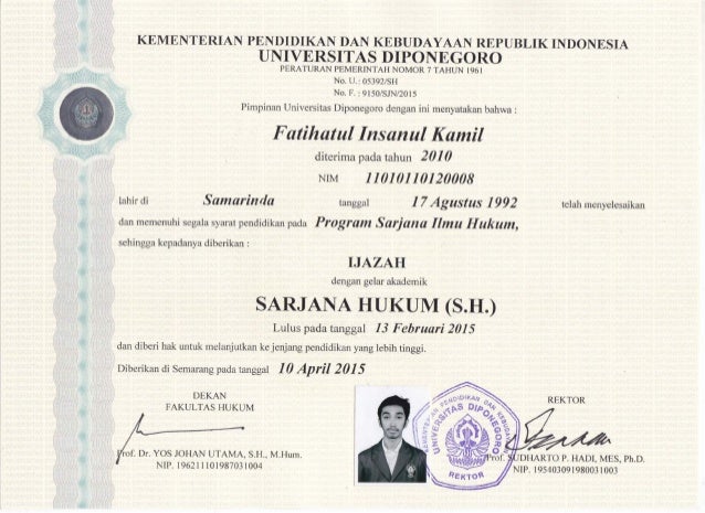 Detail Contoh Nomor Ijazah S1 Nomer 39