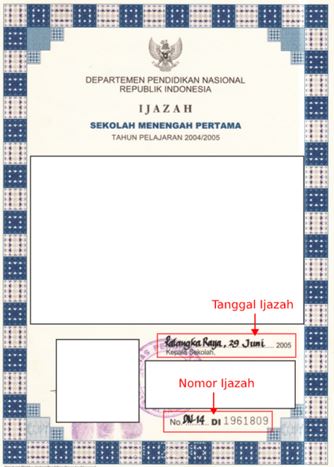 Detail Contoh Nomor Ijazah Smp Nomer 20