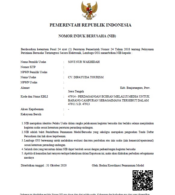 Detail Contoh Nomor Induk Berusaha Nomer 20