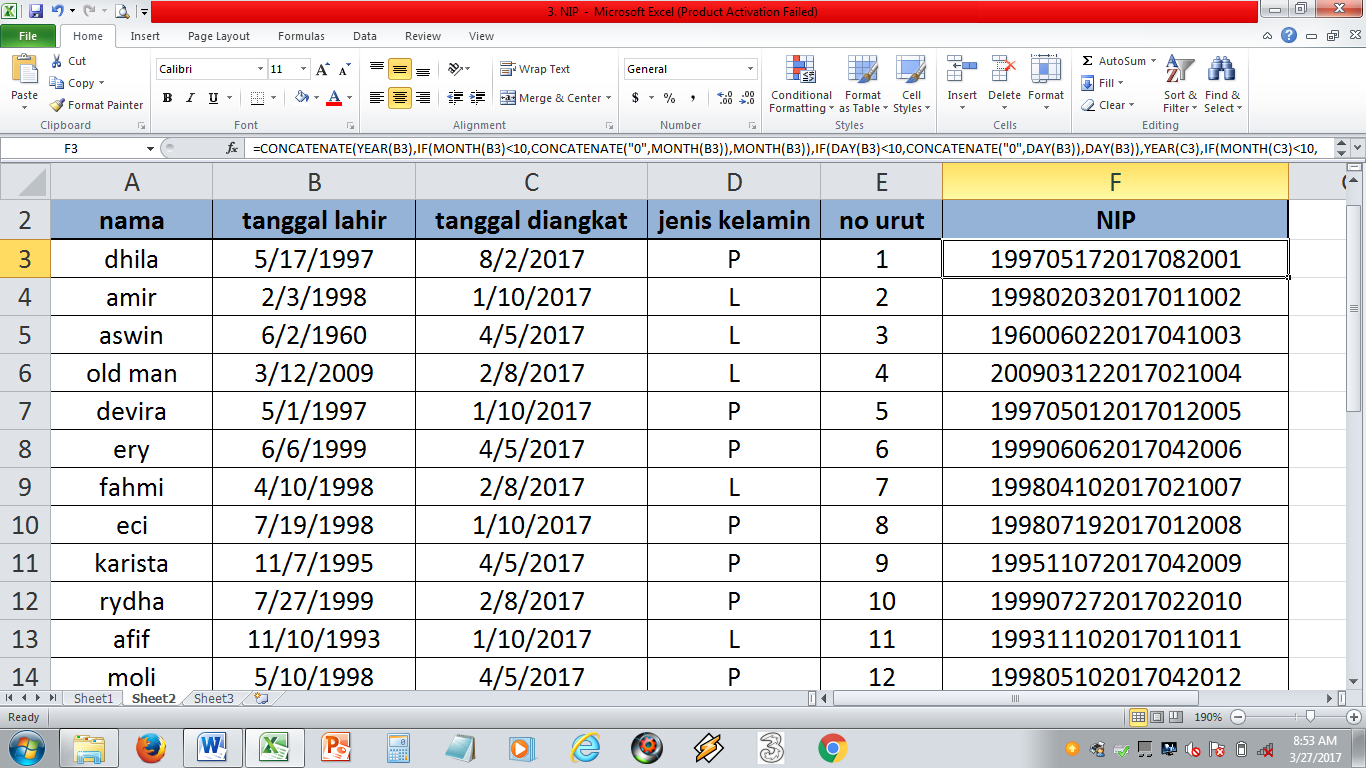 Detail Contoh Nomor Induk Pegawai Nomer 10