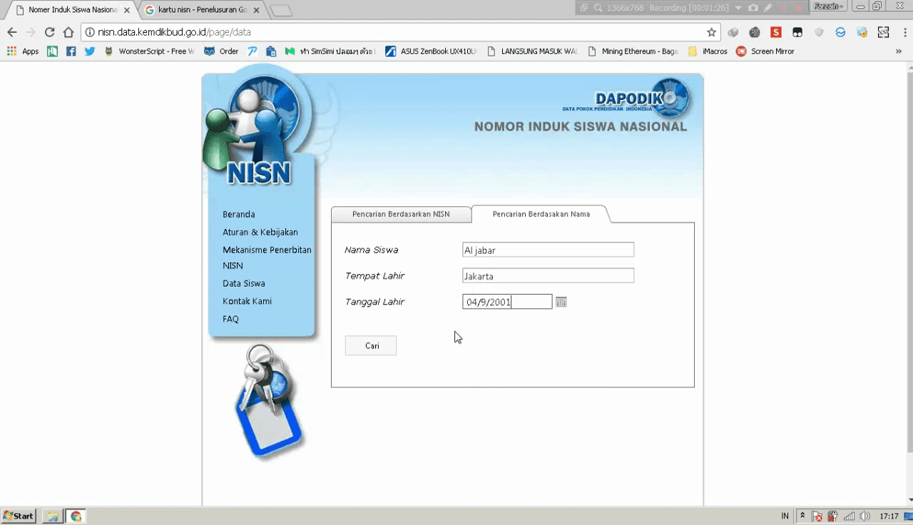 Detail Contoh Nomor Induk Siswa Nomer 46