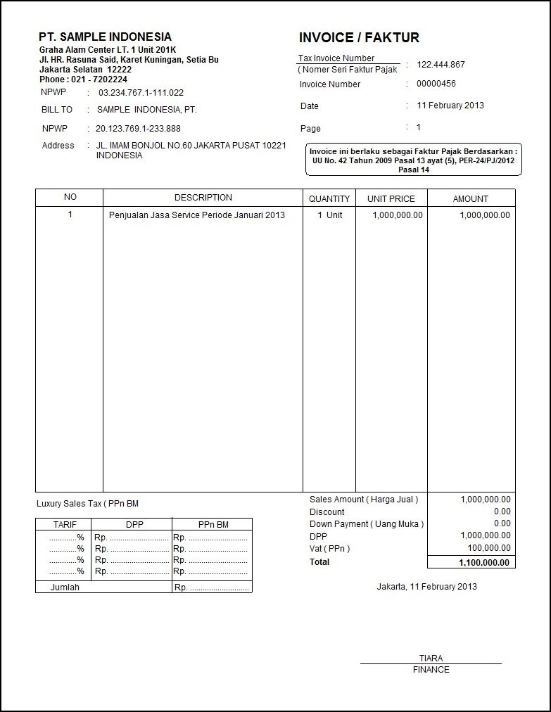 Detail Contoh Nomor Invoice Nomer 52