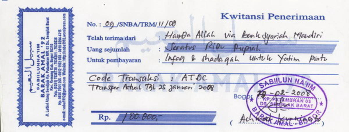 Contoh Nomor Kwitansi - KibrisPDR