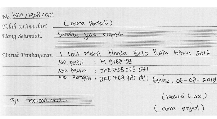 Detail Contoh Nomor Kwitansi Nomer 19