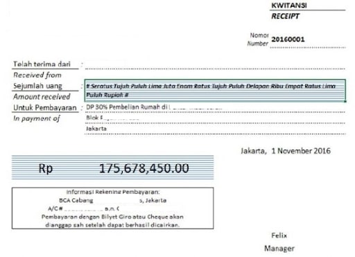 Detail Contoh Nomor Kwitansi Nomer 31