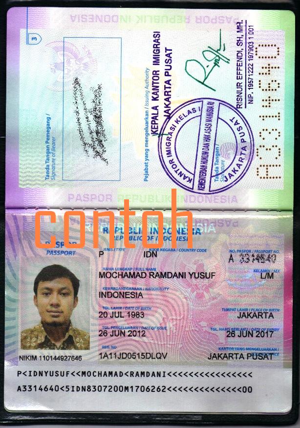 Detail Contoh Nomor Paspor Nomer 34