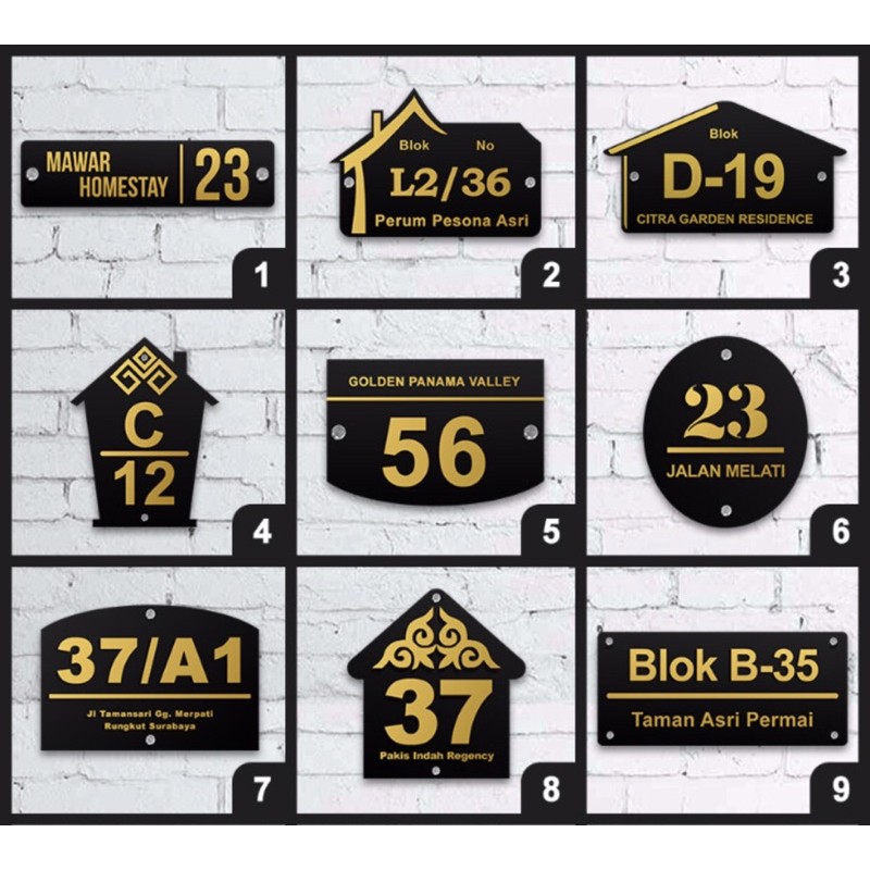 Contoh Nomor Rumah Minimalis 58+ Koleksi Gambar