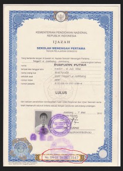 Detail Contoh Nomor Seri Ijazah Nomer 17