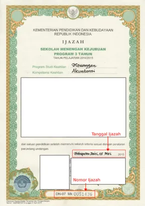 Detail Contoh Nomor Seri Ijazah Nomer 23