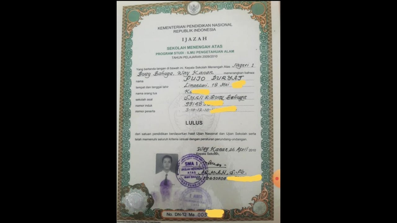 Detail Contoh Nomor Seri Ijazah Nomer 35