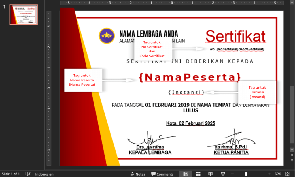 Detail Contoh Nomor Sertifikat Nomer 8