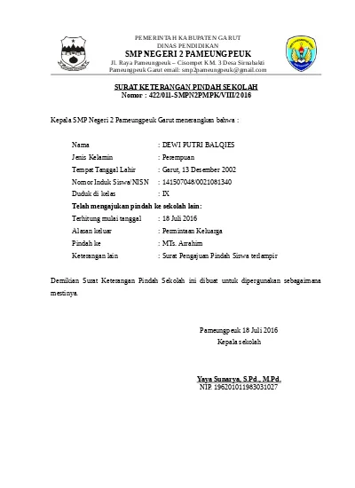 Detail Contoh Nomor Surat Nomer 39