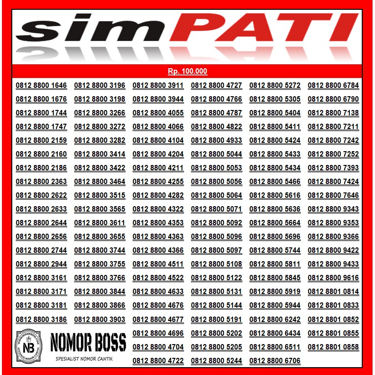 Detail Contoh Nomor Telkomsel Nomer 3