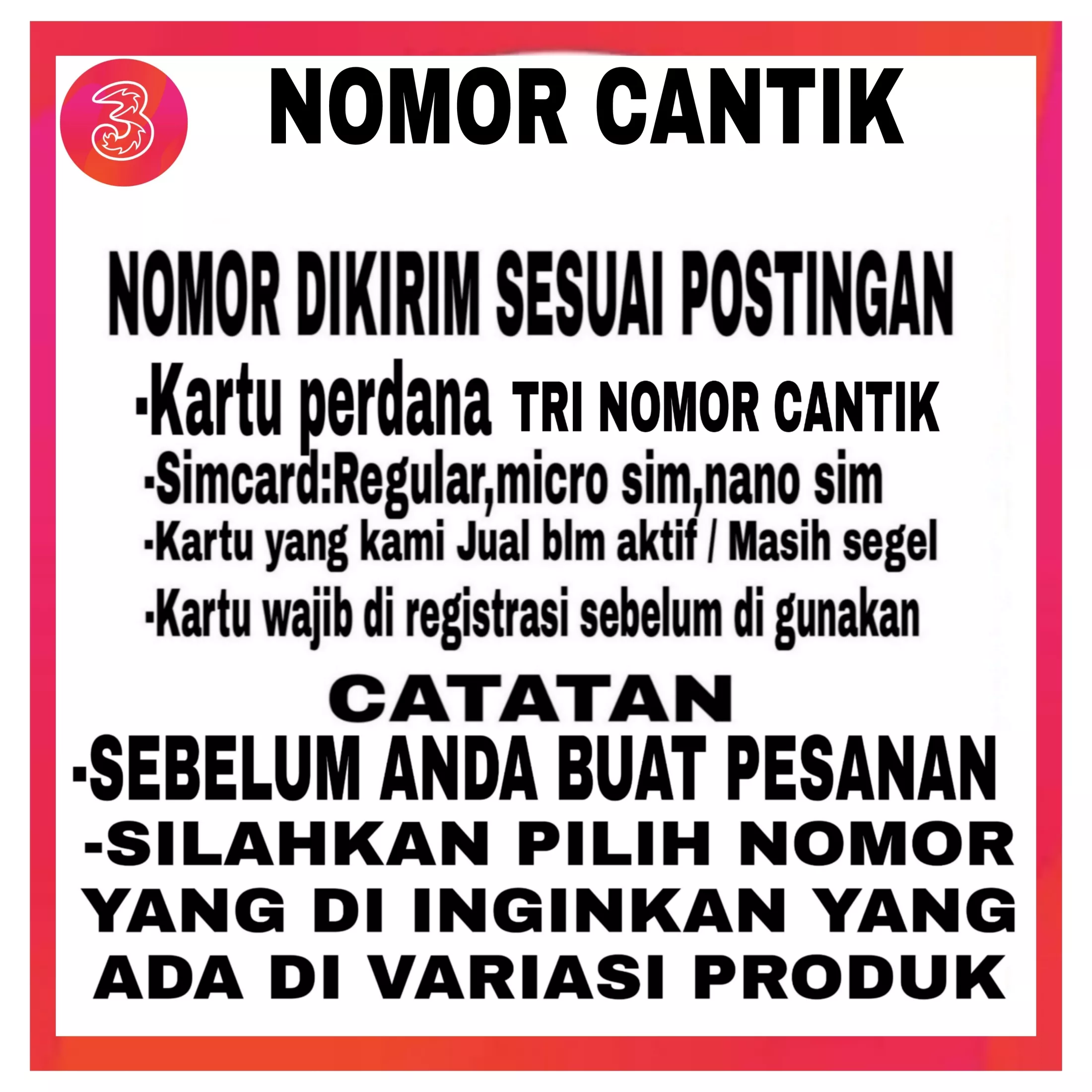 Detail Contoh Nomor Tri Nomer 56