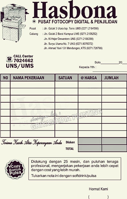 Detail Contoh Nota Fotocopy Nomer 39