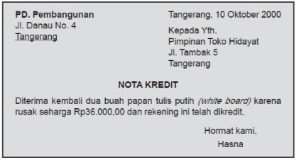 Detail Contoh Nota Kredit Nomer 5