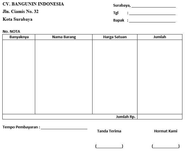 Detail Contoh Nota Pembelian Atk Nomer 40