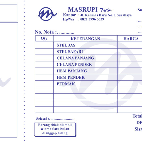 Detail Contoh Nota Pembelian Atk Nomer 48