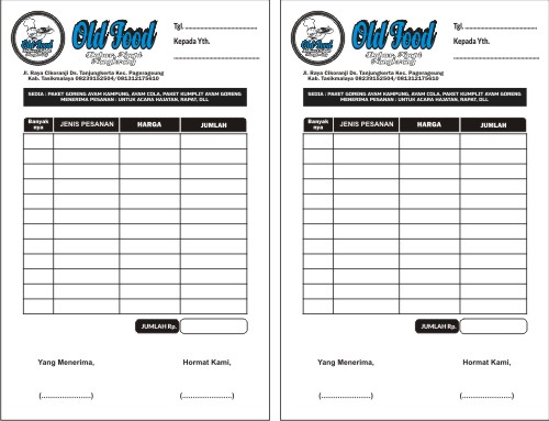 Detail Contoh Nota Rumah Makan Nomer 41