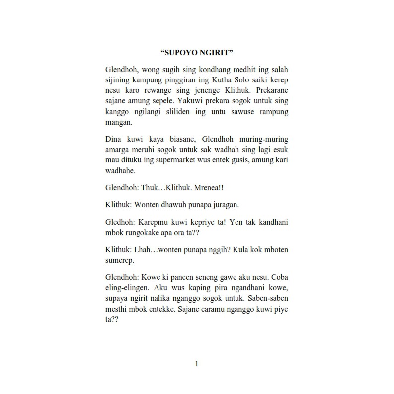 Detail Contoh Novel Jawa Nomer 21