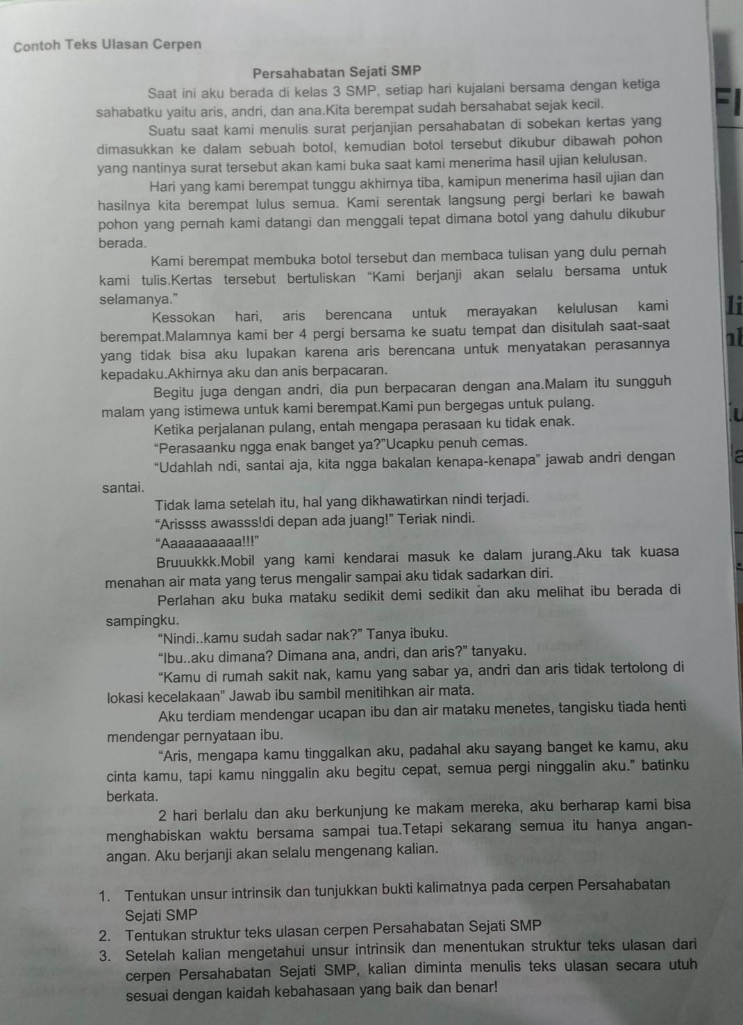 Detail Contoh Novel Singkat Tentang Persahabatan Nomer 55