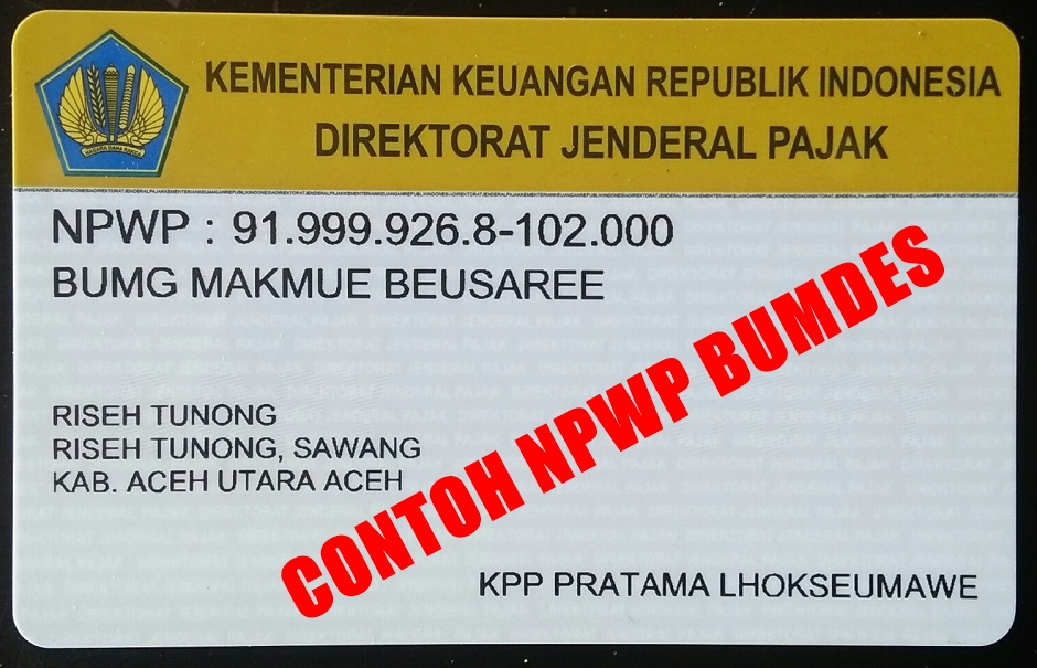 Detail Contoh Npwp Perusahaan Nomer 18