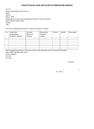 Detail Contoh Obat Prekursor Nomer 9