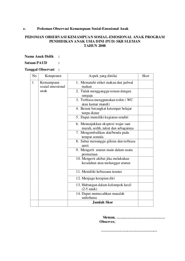 Detail Contoh Observasi Anak Paud Nomer 15