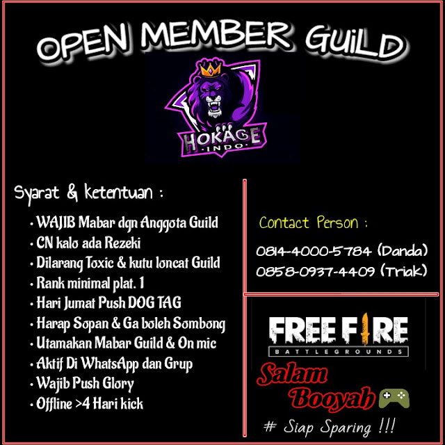 Detail Contoh Open Member Guild Ff Nomer 21