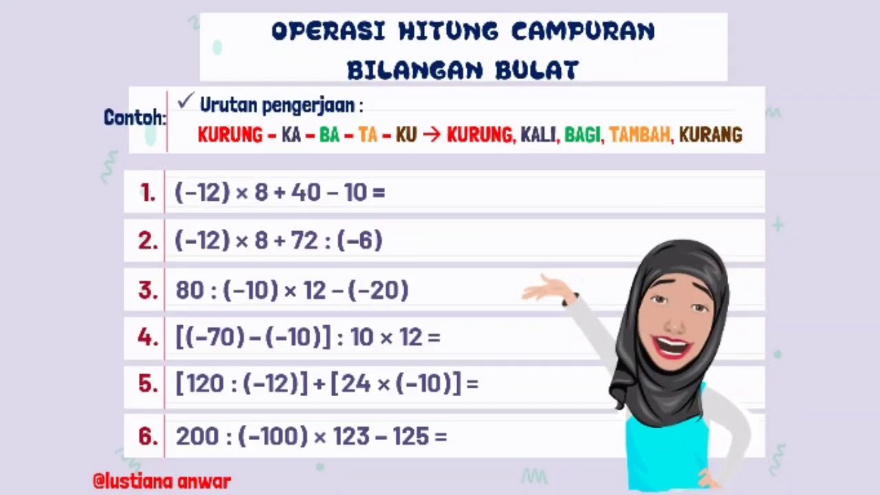 Detail Contoh Operasi Bilangan Bulat Nomer 16