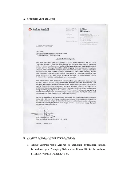 Detail Contoh Opini Audit Nomer 31
