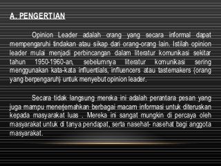 Detail Contoh Opinion Leader Nomer 14