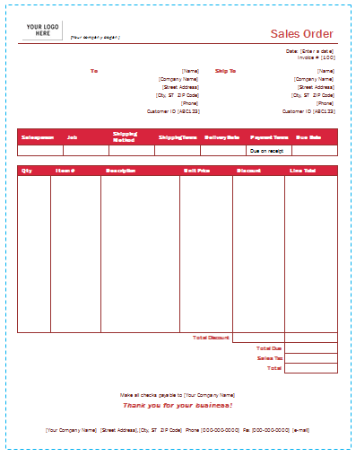Detail Contoh Order Form Nomer 26