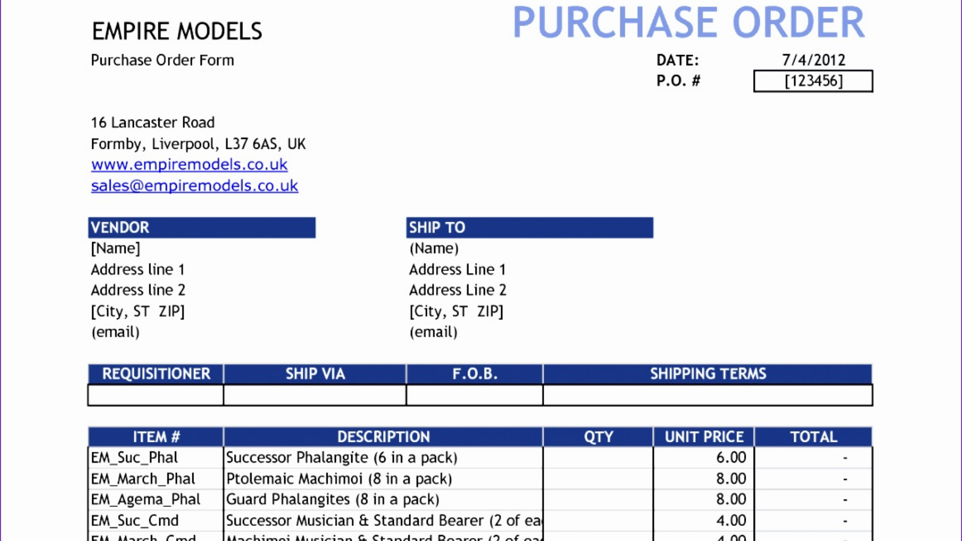 Detail Contoh Order Form Nomer 49
