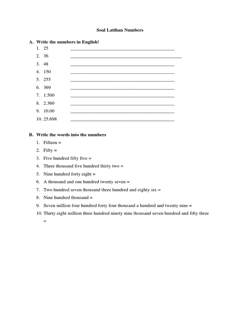 Detail Contoh Ordinal Number Nomer 32