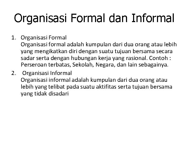 Detail Contoh Organisasi Formal Nomer 28